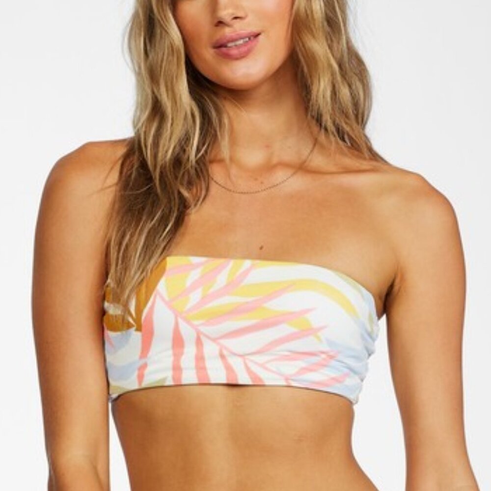 Billabong Tropic Jungle Sunny Tube Reversible Bandeau Bikini Top